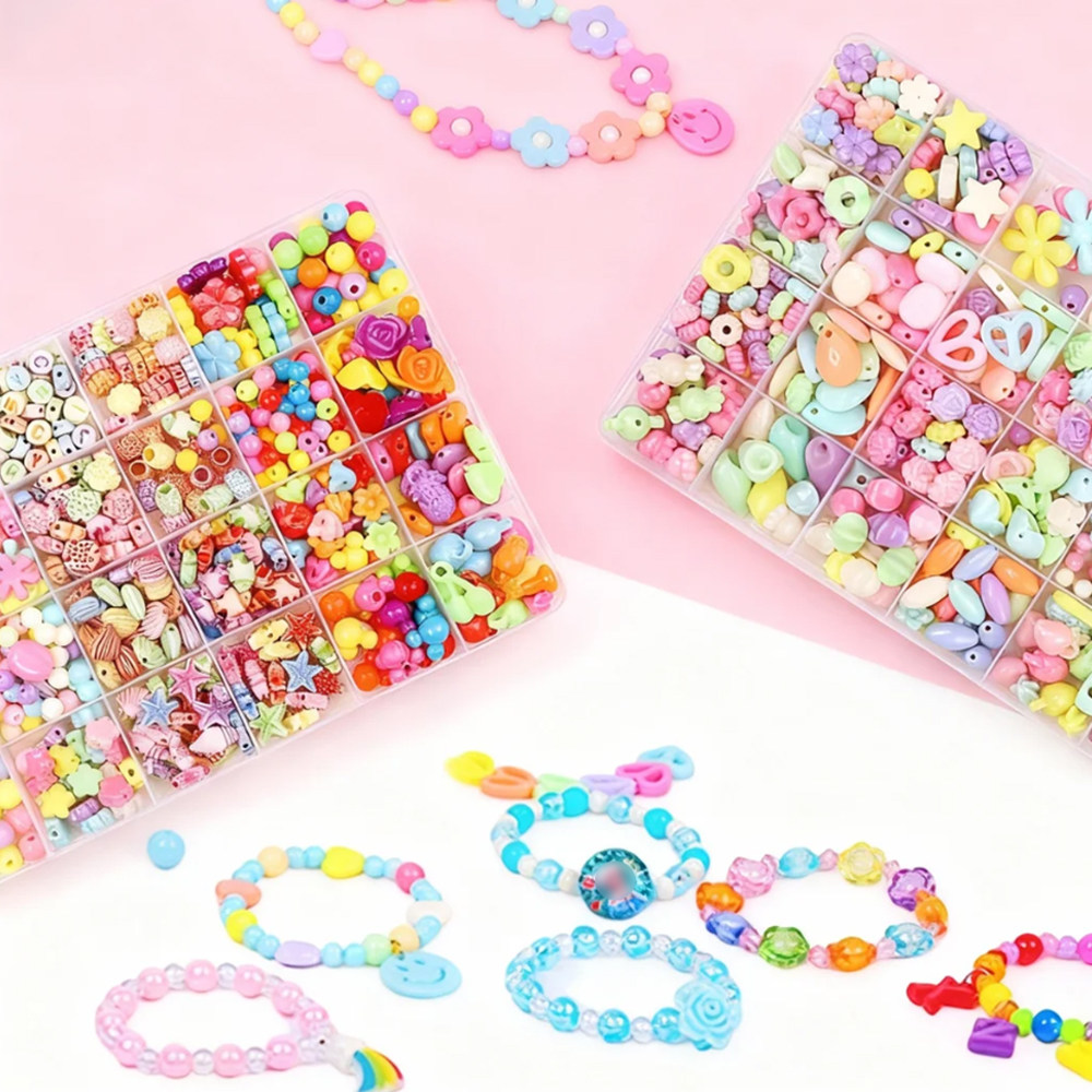 Jewelry Making At Home - 500pcs DIY Handmade Beaded Children's Toy