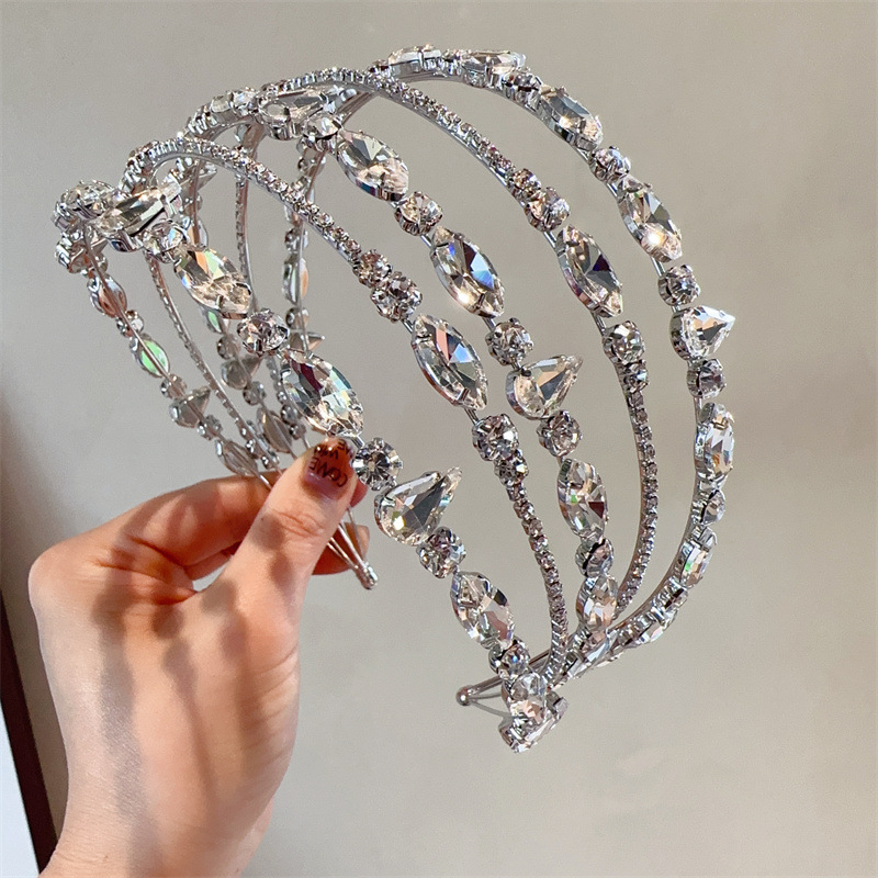 Jewelry Making Adults - Multilayer Diamond Crystal Crown Hairband Headband
