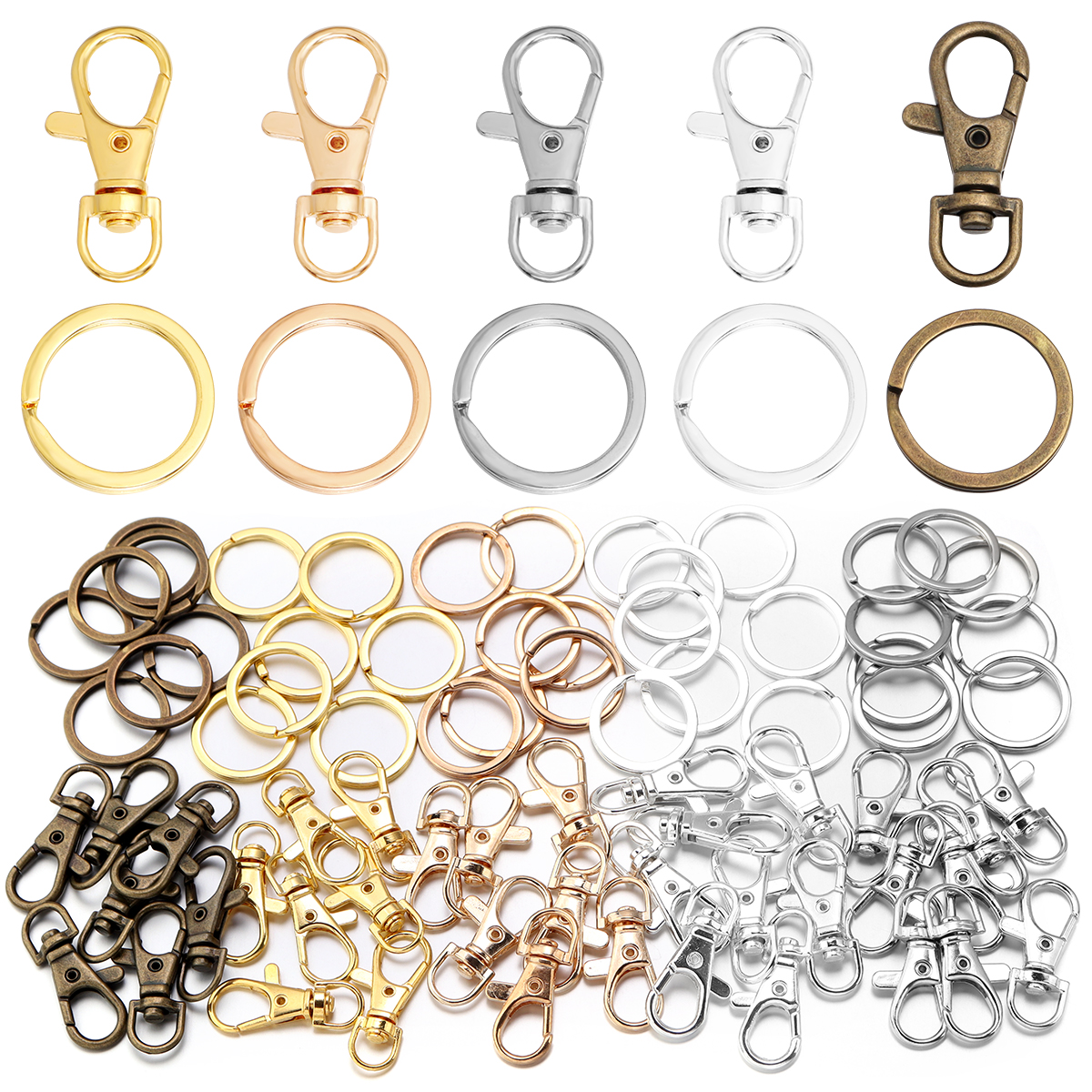 Jewelry Making Basics - 10Sets Alloy Swivel Lobster Clasp Hooks