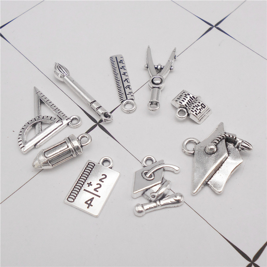 18PCS Zinc Alloy Student Stati - огляд і ціна Jewelry Making Guide Book