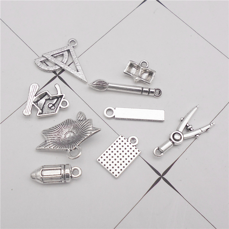 18PCS Zinc Alloy Student Stati - огляд і ціна Jewelry Making Guide Book
