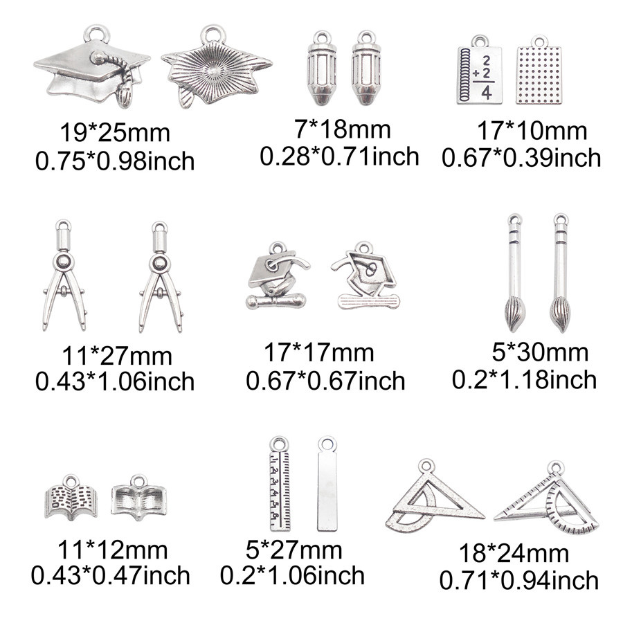 18PCS Zinc Alloy Student Stati - огляд і ціна Jewelry Making Guide Book