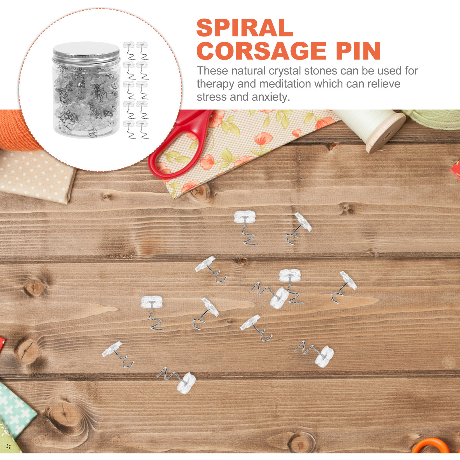 200Pcs Locating Spiral Sewing  - огляд і ціна Jewelry Making Head Pins