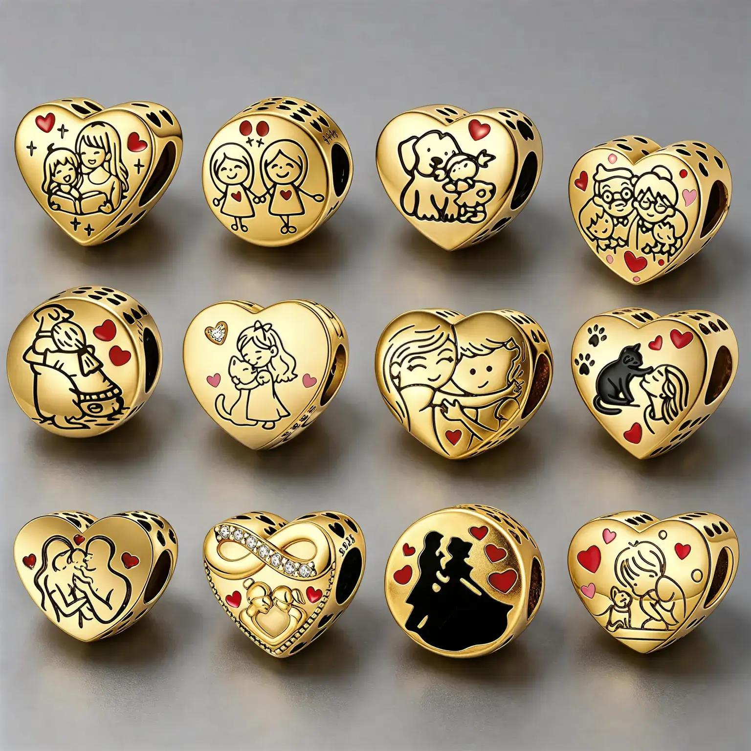 Gold Family Love Charms for Br - огляд і ціна Jewelry Making For 5 Year Old