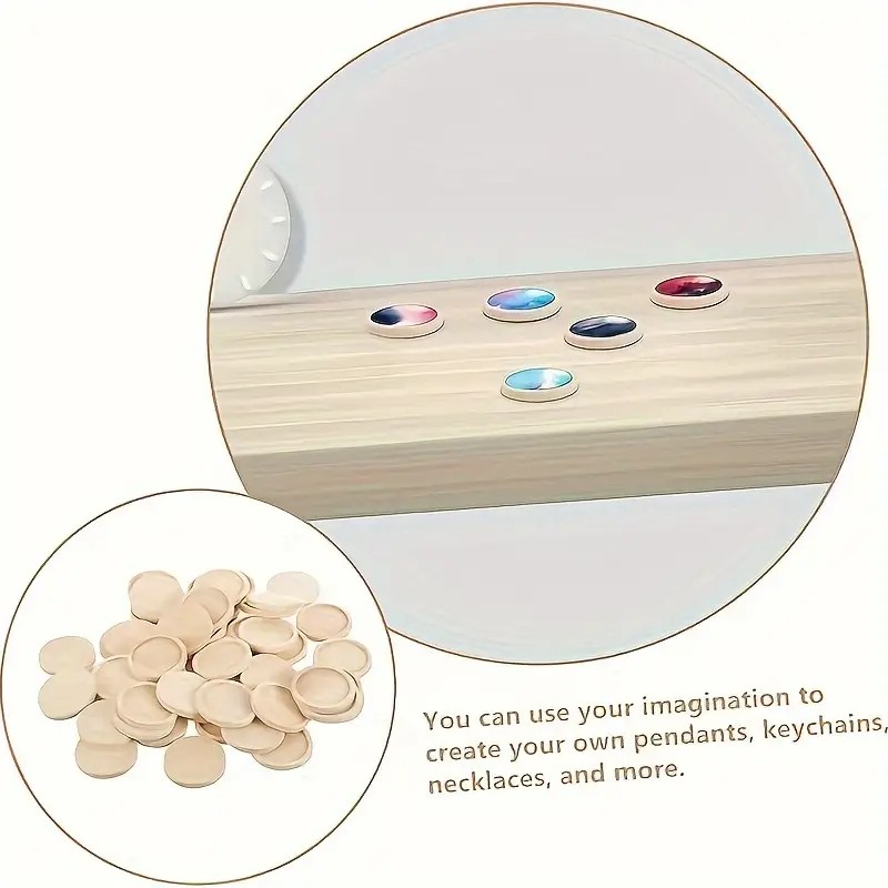 10/20pcs 30mm Wooden Cabochon  - огляд і ціна Jewelry Making Light