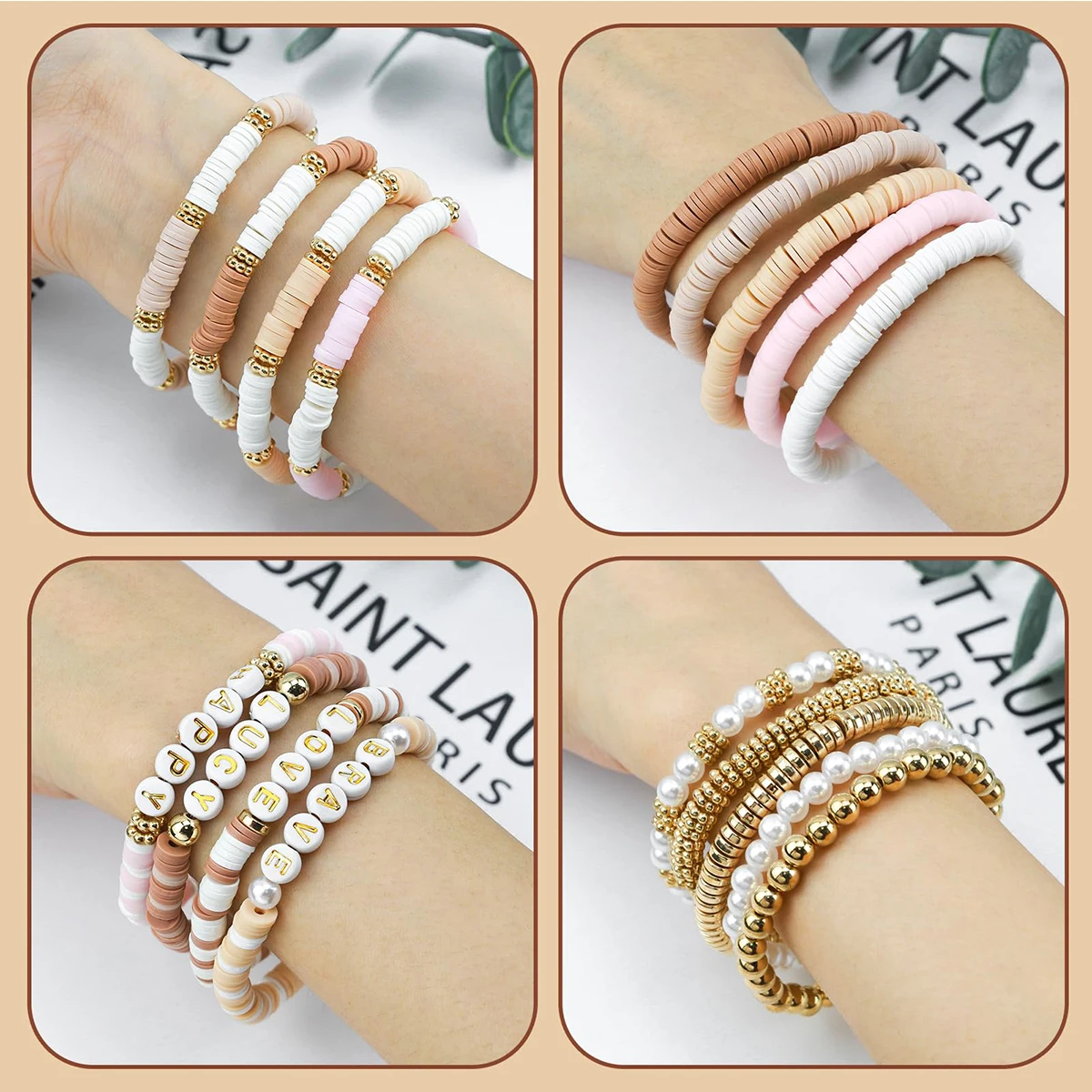 1970pcs light pink clay bead s - огляд і ціна Jewelry Making Light