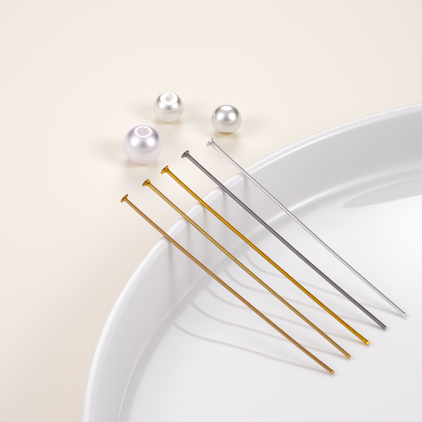 50Pcs 18K Gold Plated Flat Hea - огляд і ціна Jewelry Making Head Pins