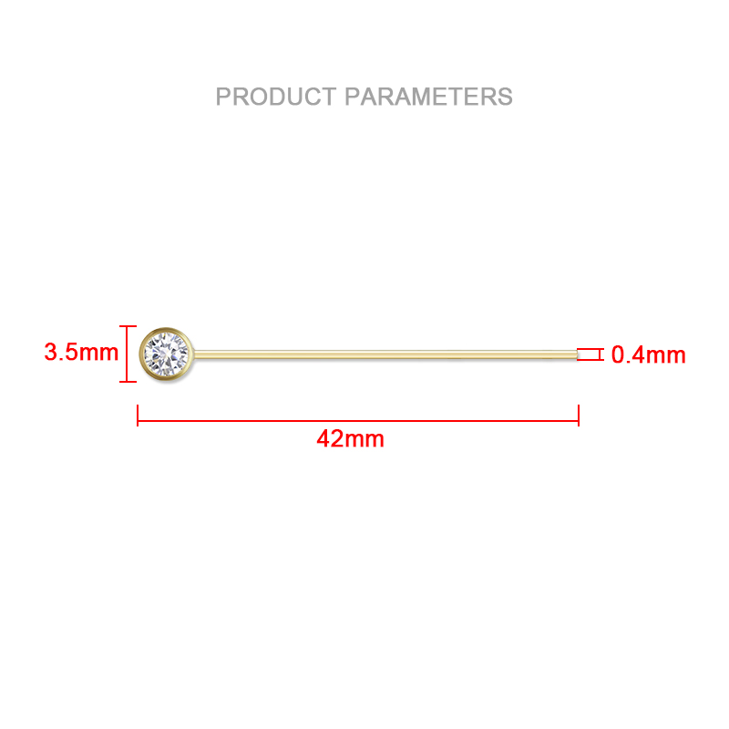 14K Gold Filled Zircon Head Pi - огляд і ціна Jewelry Making Head Pins