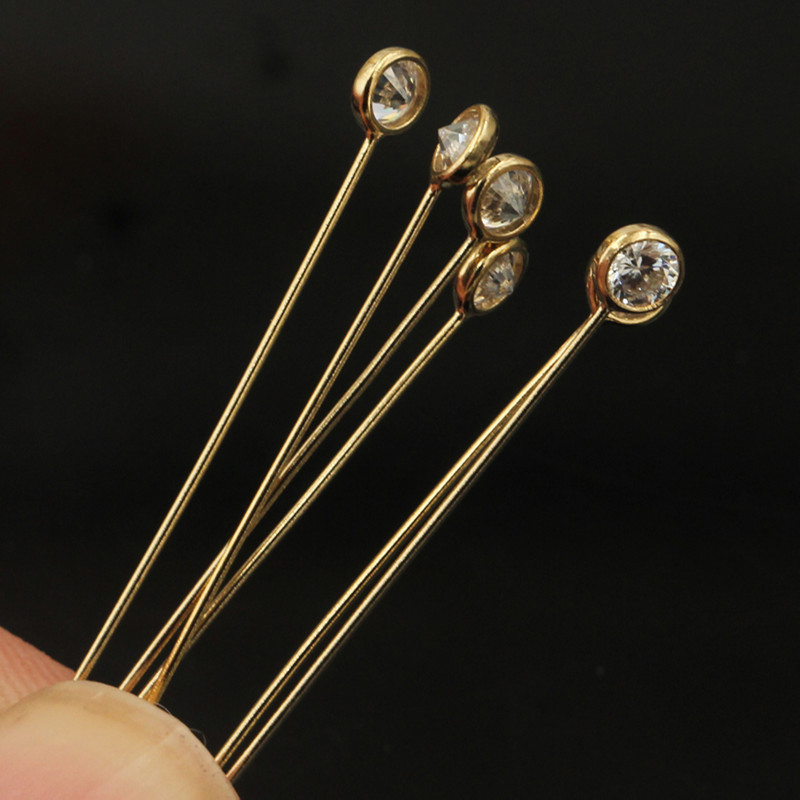 14K Gold Filled Zircon Head Pi - огляд і ціна Jewelry Making Head Pins