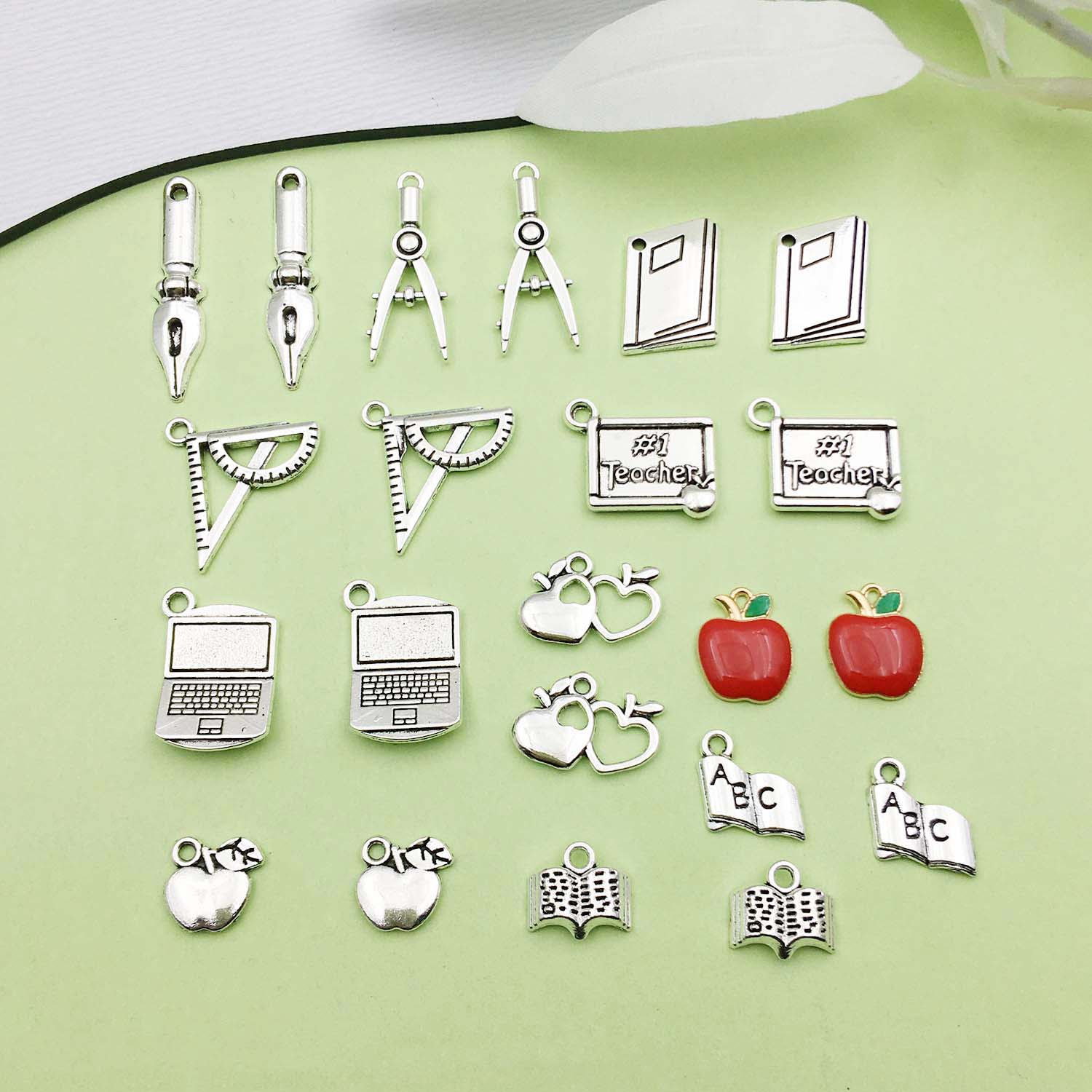 20/22pcs Alloy Metal Book Pen  - огляд і ціна Jewelry Making Guide Book