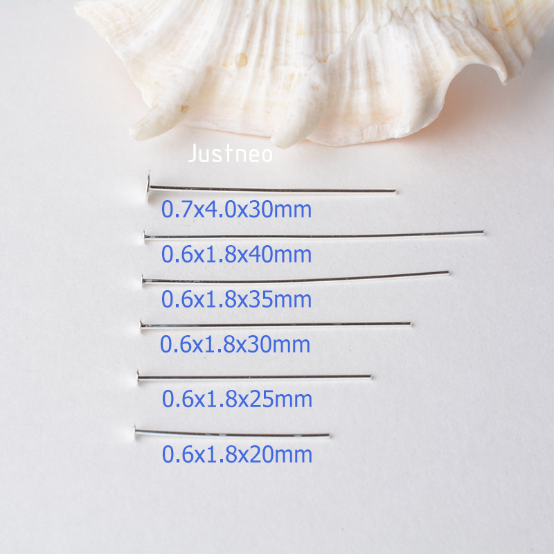 925 Sterling Silver Flat Head  - огляд і ціна Jewelry Making Head Pins