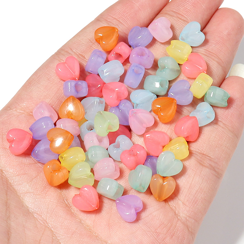 100pcs/Lot Candy Color Heart S - огляд і ціна Jewelry Making For 5 Year Old