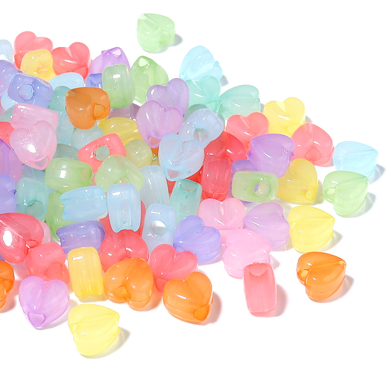 100pcs/Lot Candy Color Heart S - огляд і ціна Jewelry Making For 5 Year Old