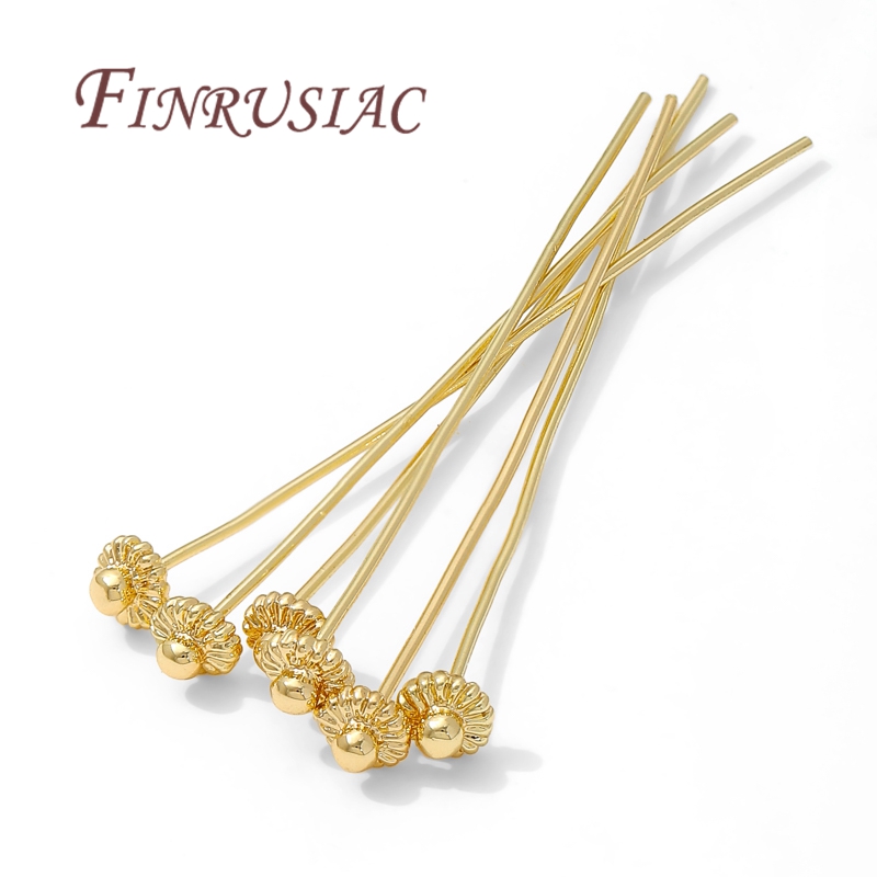 10/20Pcs/Lot 18K Gold-plated P - огляд і ціна Jewelry Making Head Pins