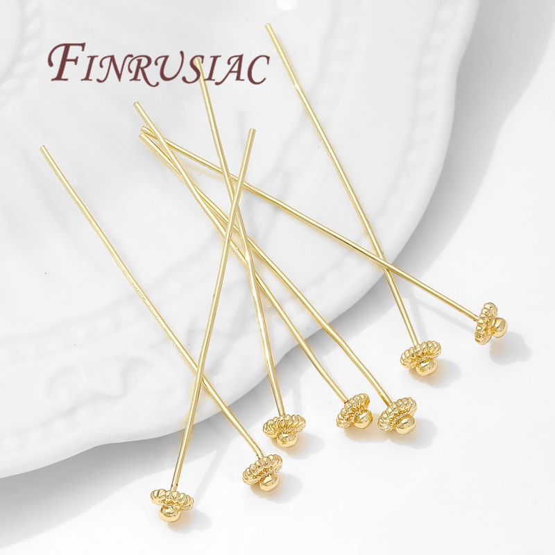 10/20Pcs/Lot 18K Gold-plated P - огляд і ціна Jewelry Making Head Pins