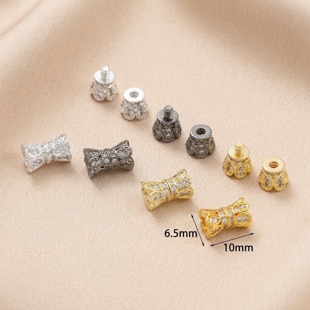 2pcs 18K Gold Plated Cubic Zir - огляд і ціна Jewelry Making Metals