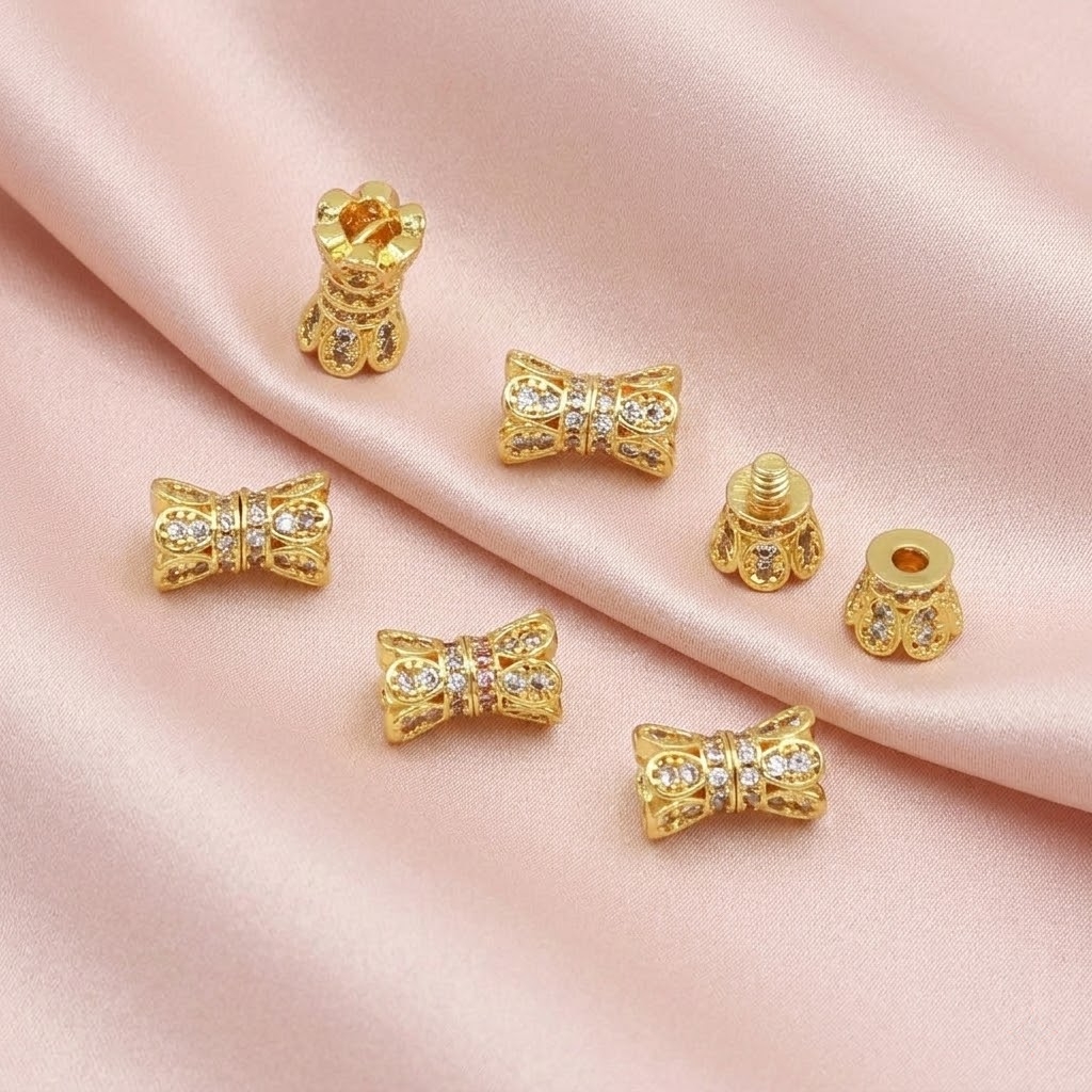 2pcs 18K Gold Plated Cubic Zir - огляд і ціна Jewelry Making Metals