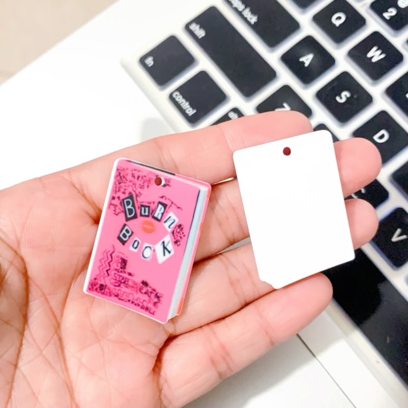 Pink Burn Book Acrylic Pendant - огляд і ціна Jewelry Making Guide Book