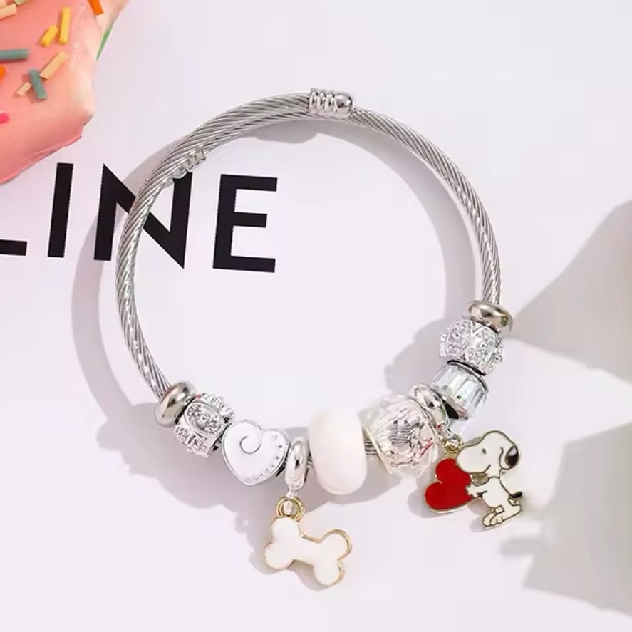Cute Cartoon Snoopy Bone Heart - огляд і ціна Jewelry Making Metals