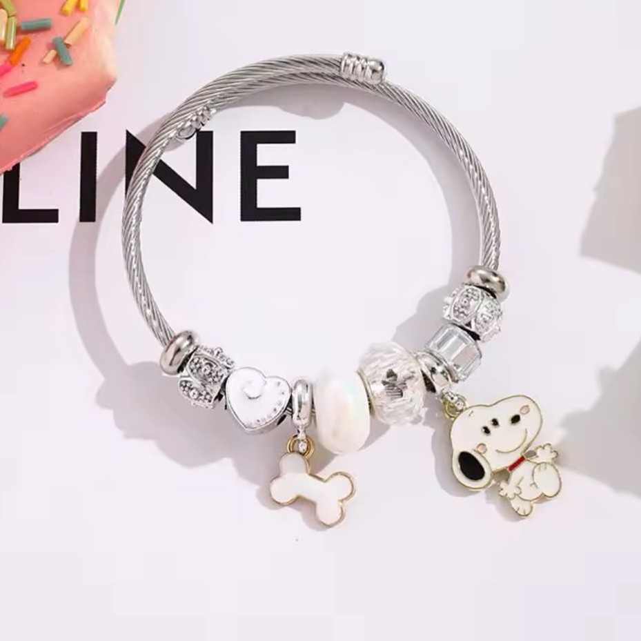 Cute Cartoon Snoopy Bone Heart - огляд і ціна Jewelry Making Metals