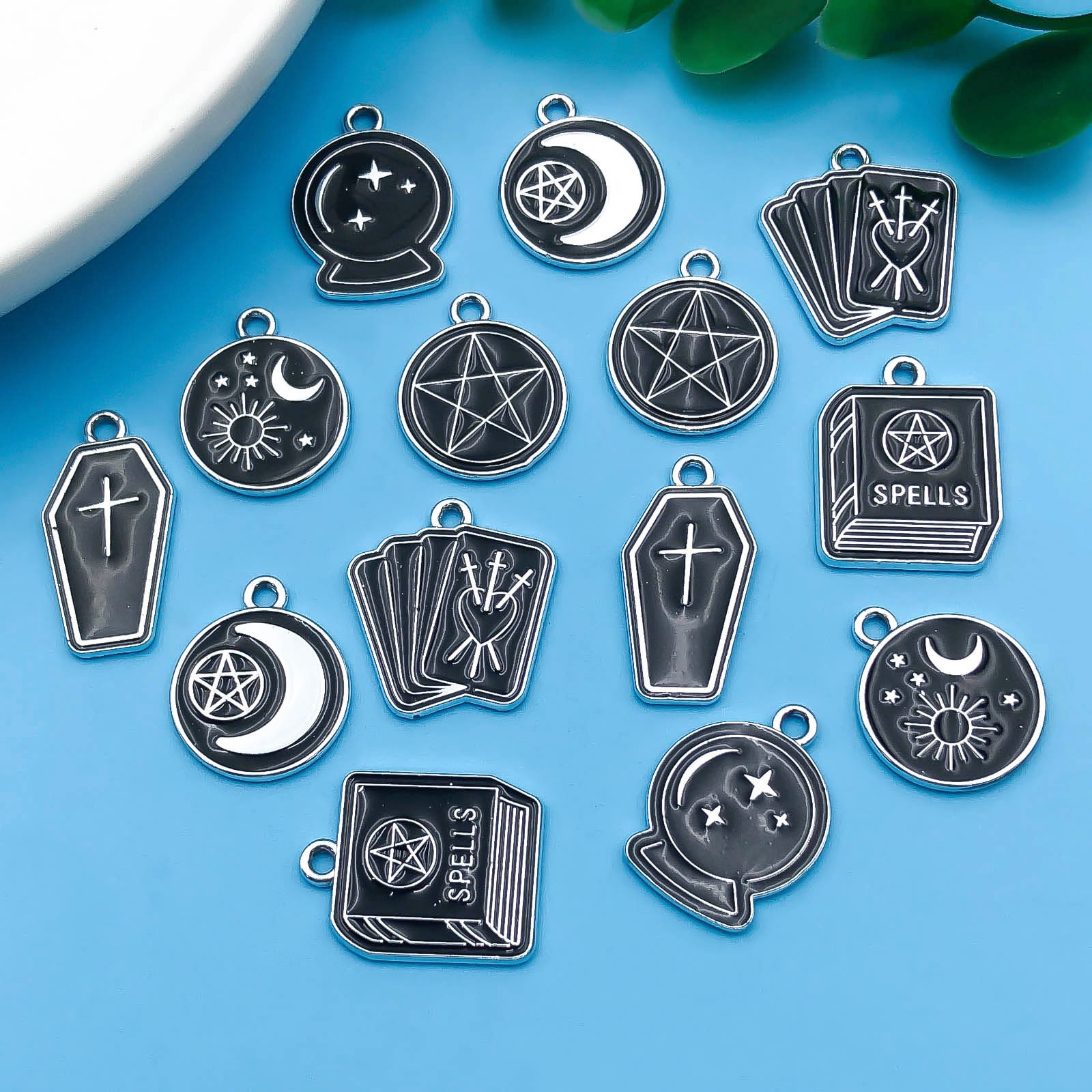 10/14pcs/pack Moon Star Cross  - огляд і ціна Jewelry Making Guide Book