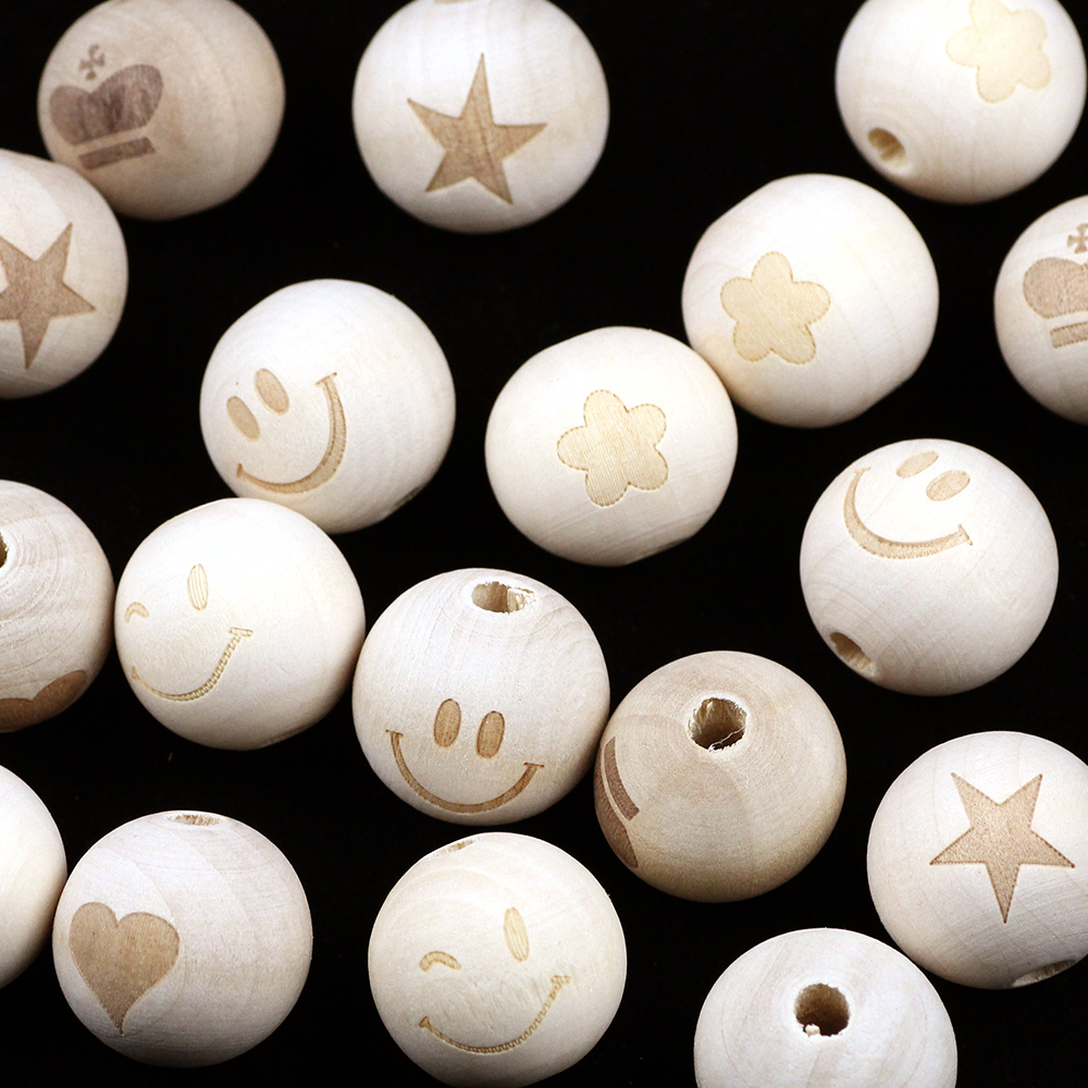 10pcs 20mm Round Natural Wood  - огляд і ціна Jewelry Making For 5 Year Old