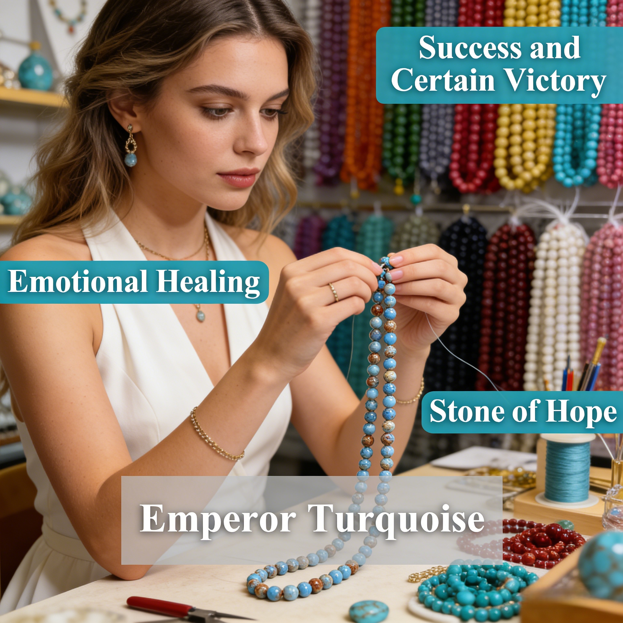 Light Blue Emperor Turquoise B - огляд і ціна Jewelry Making Light