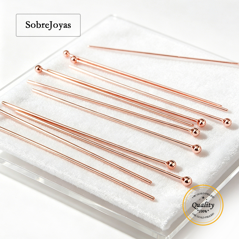 14K Rose Gold Filled Ball Head - огляд і ціна Jewelry Making Head Pins