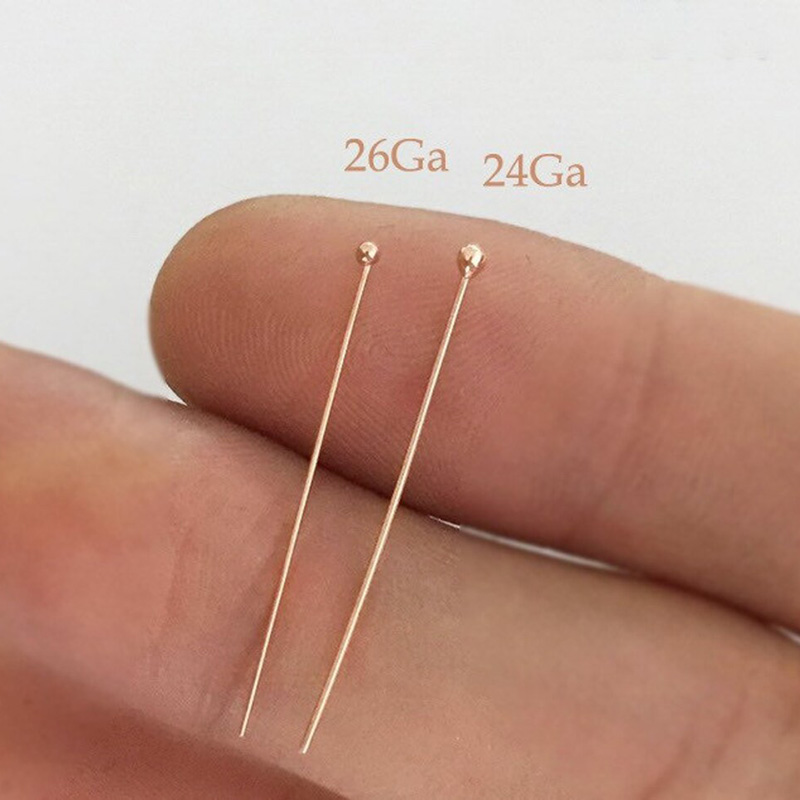 14K Rose Gold Filled Ball Head - огляд і ціна Jewelry Making Head Pins