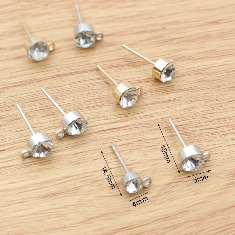 50pcs Stud Earrings Pins with  - огляд і ціна Jewelry Making Basics